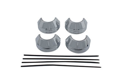HARLEY 41mm Chrome Fork Boot Cover Set Fits 1980-1986 FXWG,   1984-2007 FXST,   1993-2005 FXDWG,