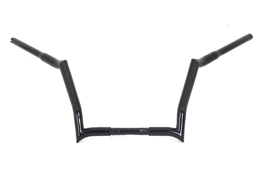 HARLEY 12 inch Z-Bar Handlebar without Indents Black fits 1986-2013 FLT,  1982-UP FLHX,