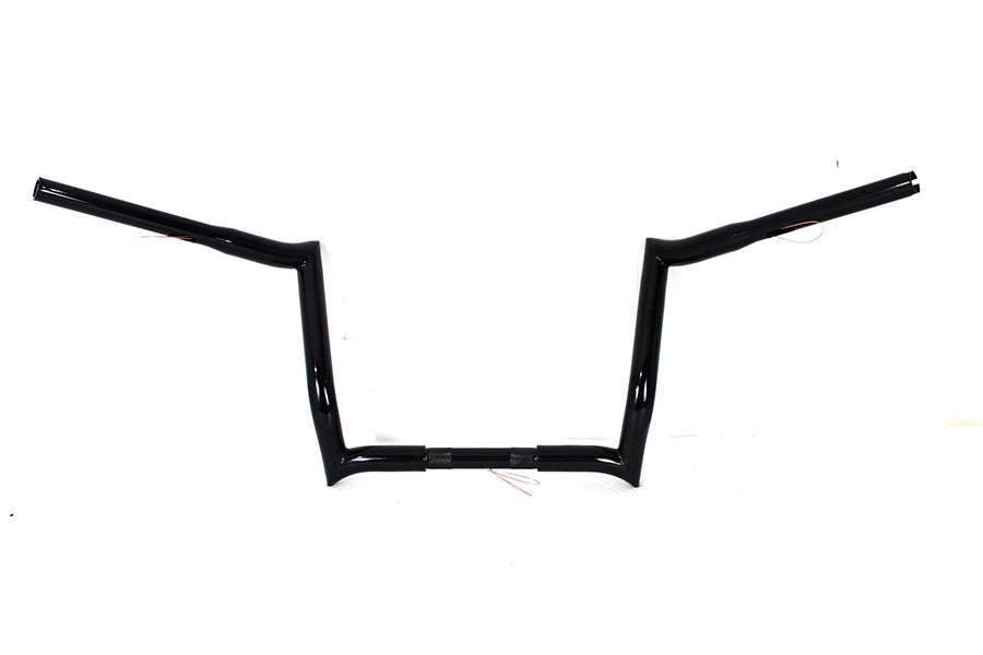 HARLEY 12 inch Z-Bar Handlebar without Indents Black fits 1986-2013 FLT,  1982-UP FLHX,