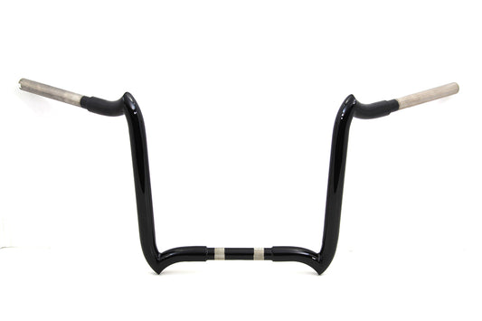 HARLEY 14 inch Z-Bar Handlebar without Indents Black fits 1986-2013 FLT,  1982-UP FLHX,