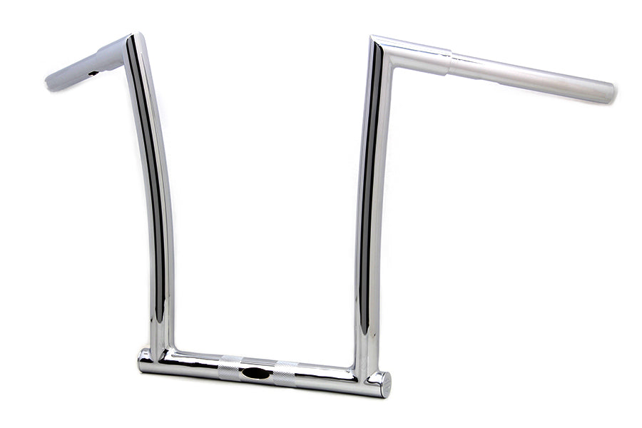 HARLEY 14 inch Chrome ChiZeled Z-Bar Handlebar with Indents fits 2015-UP FLTR,