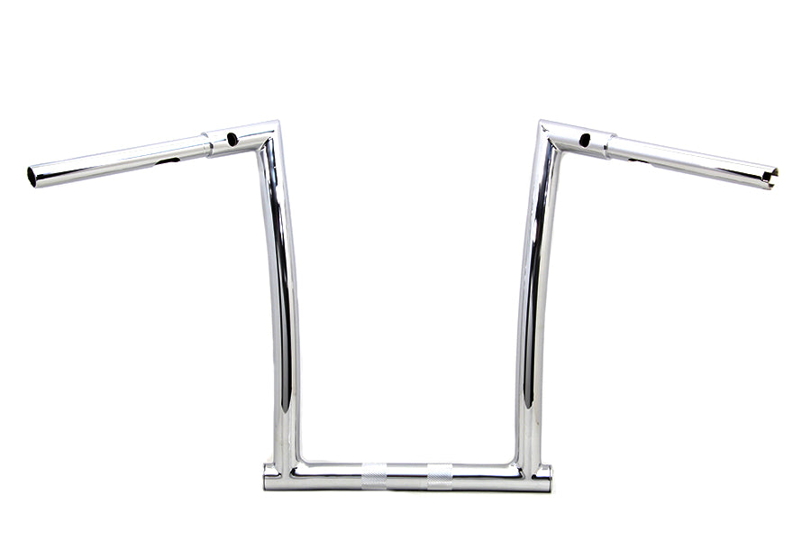 HARLEY 14 inch Chrome ChiZeled Z-Bar Handlebar with Indents fits 2015-UP FLTR,