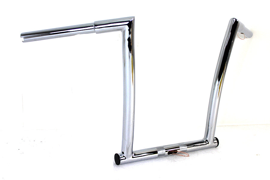 HARLEY 16 inch Chrome ChiZeled Z-Bar Handlebar with Indents fits 2015-UP FLTR,