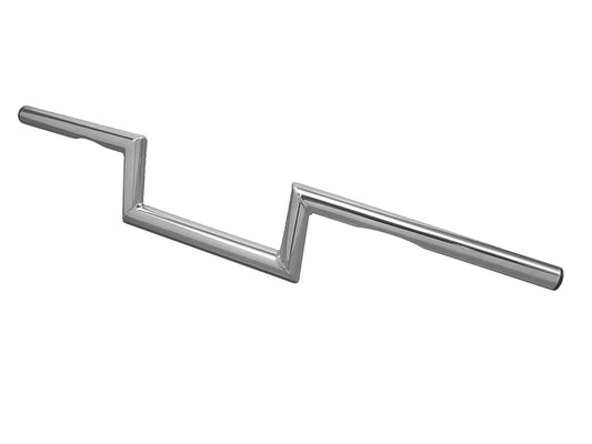 HARLEY 4 inch Z Handlebar with Indents Chrome fits 1982-1984 FL,   1982-1984 FX,   1982-UP XL,   1984-2017 FXST,   1986-2017 FLST,   1982-1994 FXR,