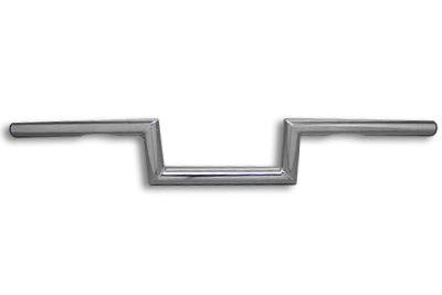 HARLEY 4 inch Z Handlebar with Indents Chrome fits 1982-1984 FL,   1982-1984 FX,   1982-UP XL,   1984-2017 FXST,   1986-2017 FLST,   1982-1994 FXR,