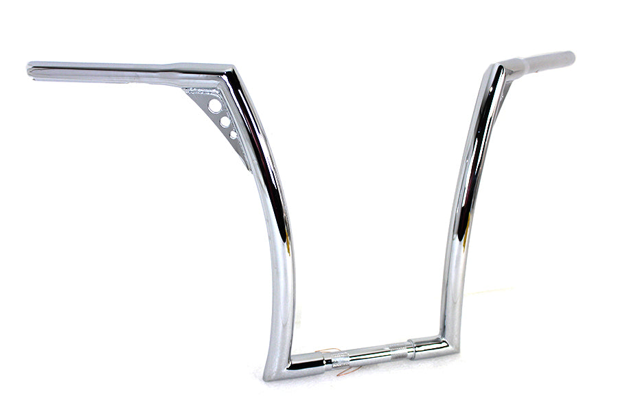 HARLEY 17 inch Chrome Z-Bar Handlebar with Indents fits 1982-1984 FL,  1982-1984 FX,  1982-UP XL,  1986-2017 FLST,  1984-2017 FXST,  1982-1994 FXR,  1982-1994 FXR,  1991-2017 FXD,