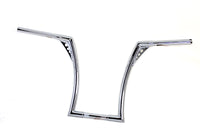 HARLEY 17 inch Chrome Z-Bar Handlebar with Indents fits 1982-1984 FL,  1982-1984 FX,  1982-UP XL,  1986-2017 FLST,  1984-2017 FXST,  1982-1994 FXR,  1982-1994 FXR,  1991-2017 FXD,