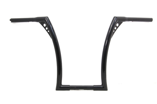 HARLEY 17 inch Black Z-Bar Handlebar with Indents fits 1982-1984 FL,  1982-1984 FX,  1982-UP XL,  1986-2017 FLST,  1984-2017 FXST,  1982-1994 FXR,  1982-1994 FXR,  1991-2017 FXD,