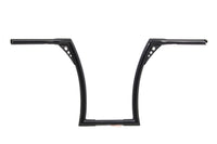 HARLEY 17 inch Black Z-Bar Handlebar with Indents fits 1982-1984 FL,  1982-1984 FX,  1982-UP XL,  1986-2017 FLST,  1984-2017 FXST,  1982-1994 FXR,  1982-1994 FXR,  1991-2017 FXD,