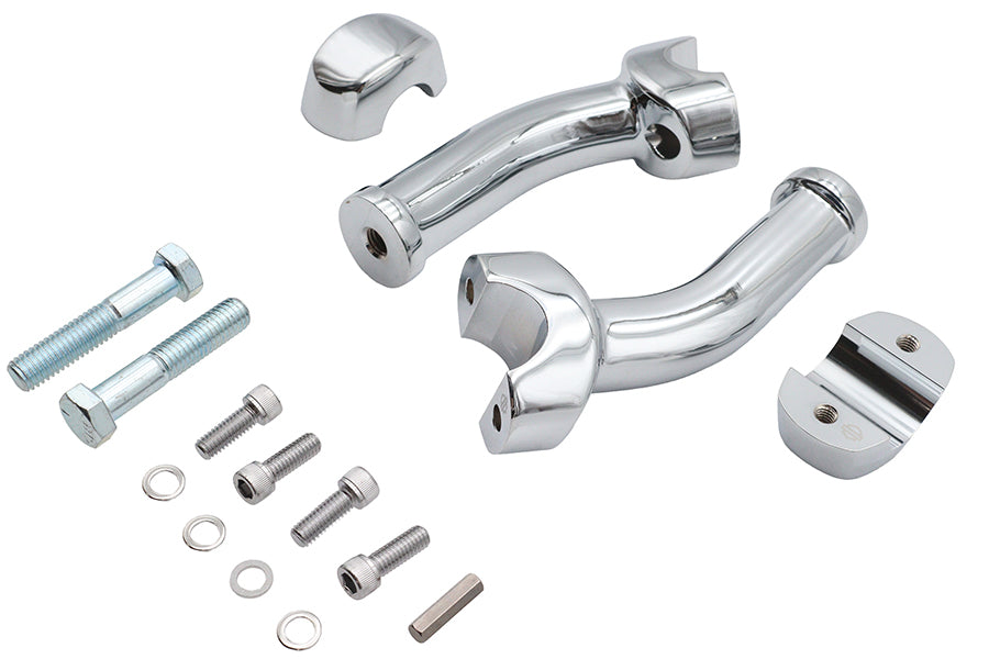 HARLEY 6 inch Curved Riser Kit Chrome Fits 0-  Custom, application