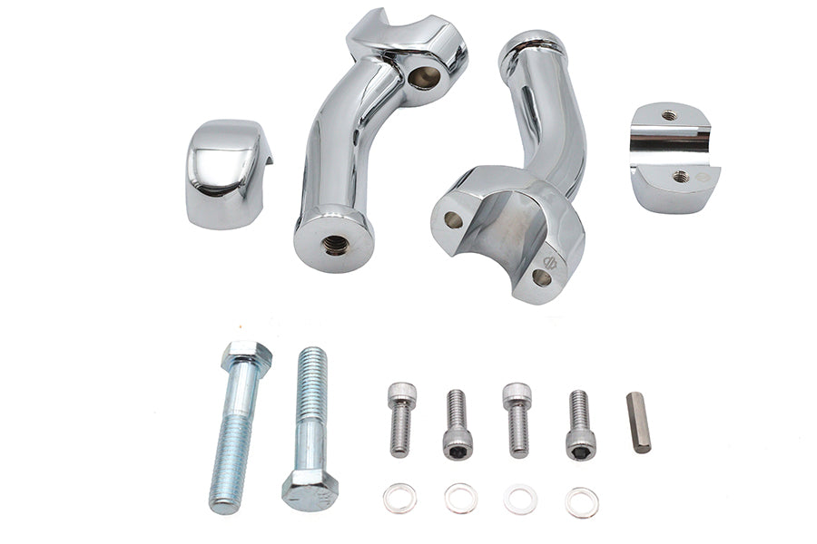 HARLEY 6 inch Curved Riser Kit Chrome Fits 0-  Custom, application