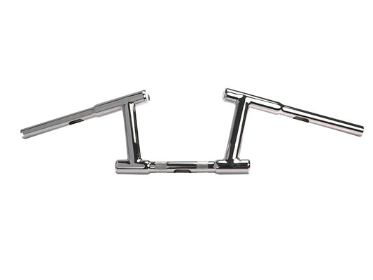 HARLEY 6 inch Z-Bar Racing Handlebar with Indents Chrome fits 1982-1984 FL,  1982-1984 FX,  1982-UP XL,  1986-2017 FLST,  1984-2017 FXST,  1982-1984 FXR,  1985-1994 FXR,  1991-2017 FXD,