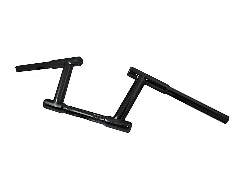 HARLEY 6 inch Z-Bar Racing Handlebar with Indents Black fits 1982-1984 FL,  1982-1984 FX,  1982-UP XL,  1986-2017 FLST,  1984-2017 FXST,  1982-1984 FXR,  1985-1994 FXR,  1991-2017 FXD,