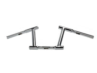 HARLEY 8 inch Z-Bar Racing Handlebar with Indents Chrome fits 1982-1984 FL,  1982-1984 FX,  1982-UP XL,  1986-2017 FLST,  1984-2017 FXST,  1982-1984 FXR,  1985-1994 FXR,  1991-2017 FXD,