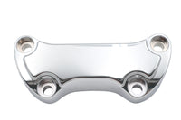 HARLEY Chrome Smooth Handlebar Clamp Cover with Skirt Fits 1999-UP FL,   1999-UP FX,