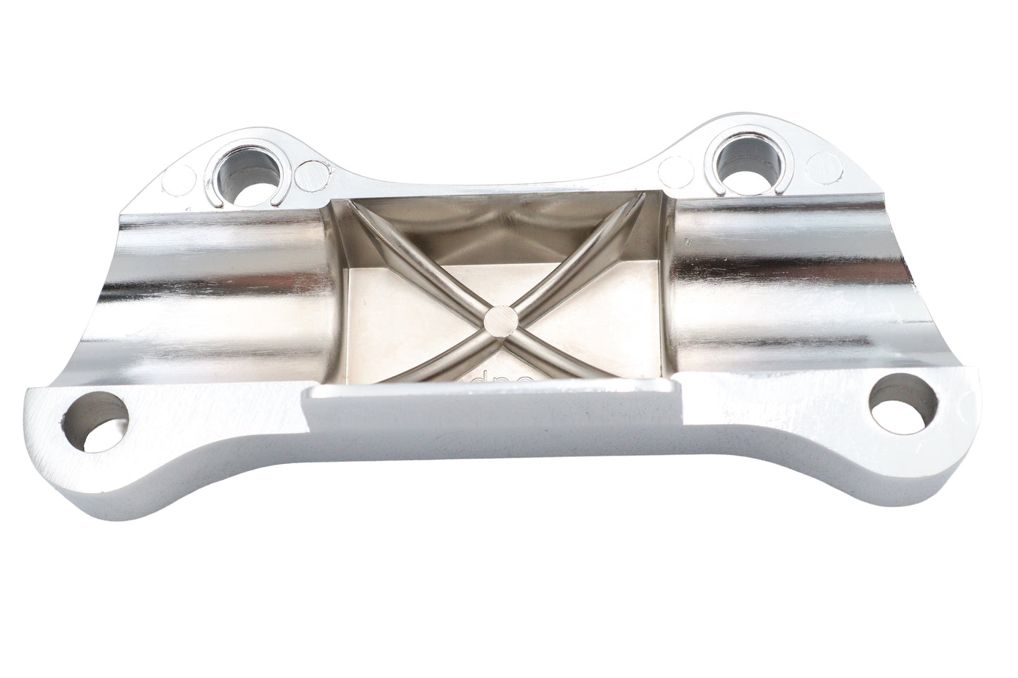 HARLEY Chrome Smooth Handlebar Clamp Cover with Skirt Fits 1999-UP FL,   1999-UP FX,