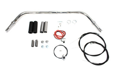 HARLEY 4 inch Chrome Handlebar Assembly fits 1949-1953 FL,