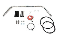 HARLEY 4 inch Chrome Handlebar Assembly fits 1949-1953 FL,