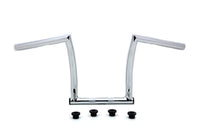 HARLEY 11 inch Chrome ChiZeled Z-Bar Handlebar with Indents fits 1980-UP XL,  1984-2017 FXST,  1980-UP FLT,  1980-UP FLT,