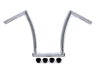 HARLEY 15 inch Chrome ChiZeled Z-Bar Handlebar with Indents fits 1980-UP XL,  1984-2017 FXST,  1980-UP FLT,  1980-UP FLT,