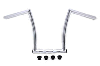 HARLEY 17 inch Chrome ChiZeled Z-Bar Handlebar with Indents fits 1980-UP XL,  1984-2017 FXST,  1980-UP FLT,  1980-UP FLT,