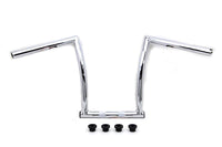 HARLEY 17 inch Chrome ChiZeled Z-Bar Handlebar with Indents fits 1980-UP XL,  1984-2017 FXST,  1980-UP FLT,  1980-UP FLT,