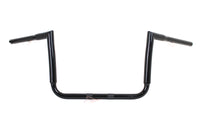 HARLEY 12 inch Black ChiZeled Z-Bar Handlebar without Indents fits 2014-UP FLH,  2014-UP FLHX,  2014-UP FLHTCUTG,  2014-UP FLHTK,