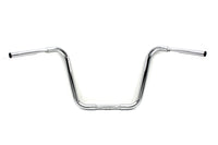 HARLEY 14 inch Buffalo Ape Hanger Handlebar with Indents Chrome fits 1982-1984 FL,  1982-1984 FX,  1982-UP XL,  1986-2017 FLST,  1984-2017 FXST,  1982-1994 FXR,  1982-1994 FXR,  1991-2017 FXD,  1982-2007 FLT,  1982-2007 FLT,