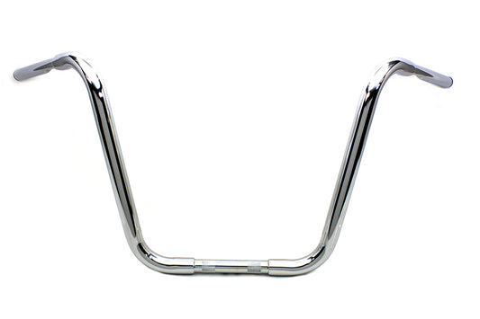 HARLEY 16 inch Buffalo Ape Hanger Handlebar with Indents Chrome fits 1982-1984 FL,  1982-1984 FX,  1982-UP XL,  1986-2017 FLST,  1984-2017 FXST,  1982-1994 FXR,  1982-1994 FXR,  1991-2017 FXD,  1982-2007 FLT,  1982-2007 FLT,