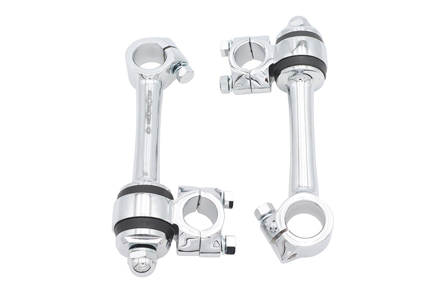 HARLEY Chrome Replica 5-1/2 inch Flander Riser Set Fits 0-  Custom, application for 1 handlebars"