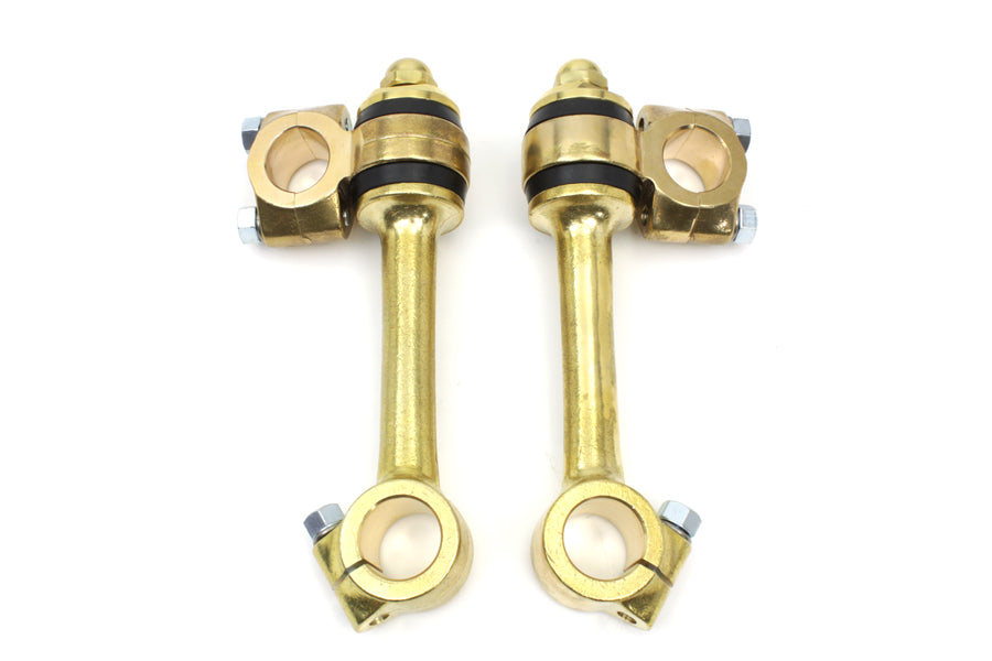 HARLEY Polished Replica 5-1/2 inch Flander Riser Set fits 0-  Custom, application for 1 handlebars"