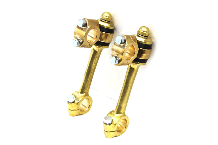 HARLEY Polished Replica 5-1/2 inch Flander Riser Set fits 0-  Custom, application for 1 handlebars"