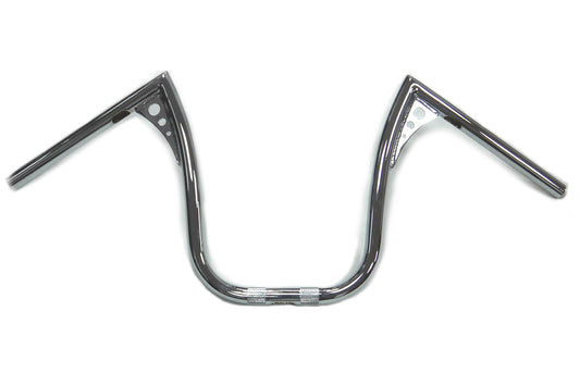 HARLEY 13 inch Chrome Z-Bar Handlebar with Wiring Slots fits 1982-UP FLT,  1982-UP FX,  1982-UP XL,  1986-2017 FLST,  1984-2017 FXST,  1982-UP FXR,  1982-UP FXR,  1991-2017 FXD,  1982-UP FLT,