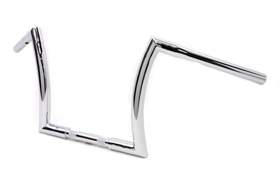 HARLEY 12 inch Z Handlebar with Indents Chrome fits 1984-2017 FXST,  1986-2017 FLST,