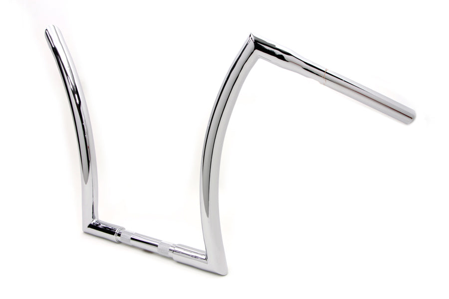 HARLEY 16 inch Z Handlebar with Indents Chrome fits 1984-2017 FXST,  1986-2017 FLST,