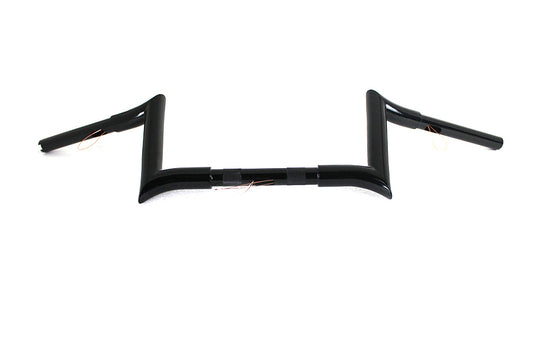 HARLEY 8 inch Black Z-Bar Handlebar with Indents fits 1982-1984 FL,  1982-1984 FX,  1985-UP XL,  1986-2017 FLST,  1984-2017 FXST,  1991-2017 FXD,  1984-1994 FXR,