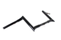 HARLEY 10 inch Black Z-Bar Handlebar with Indents fits 1982-1984 FL,  1982-1984 FX,  1985-UP XL,  1986-2017 FLST,  1984-2017 FXST,  1991-2017 FXD,  1984-1994 FXR,