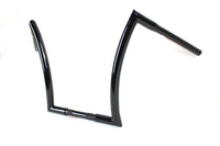 HARLEY 16 inch Z Handlebar with Indents Black fits 1984-2017 FXST,  1986-2017 FLST,