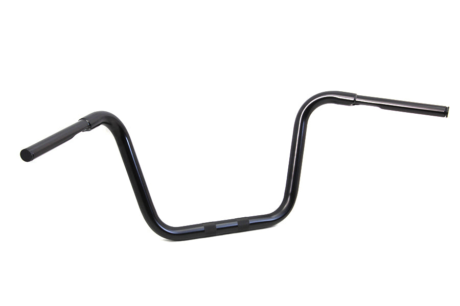 HARLEY 12 inch Rhino Ape Hanger Handlebar with Indents Black Fits 0-  Custom, application for use wi