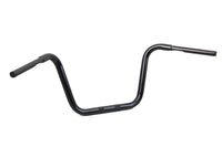 HARLEY 12 inch Rhino Ape Hanger Handlebar with Indents Black Fits 0-  Custom, application for use wi