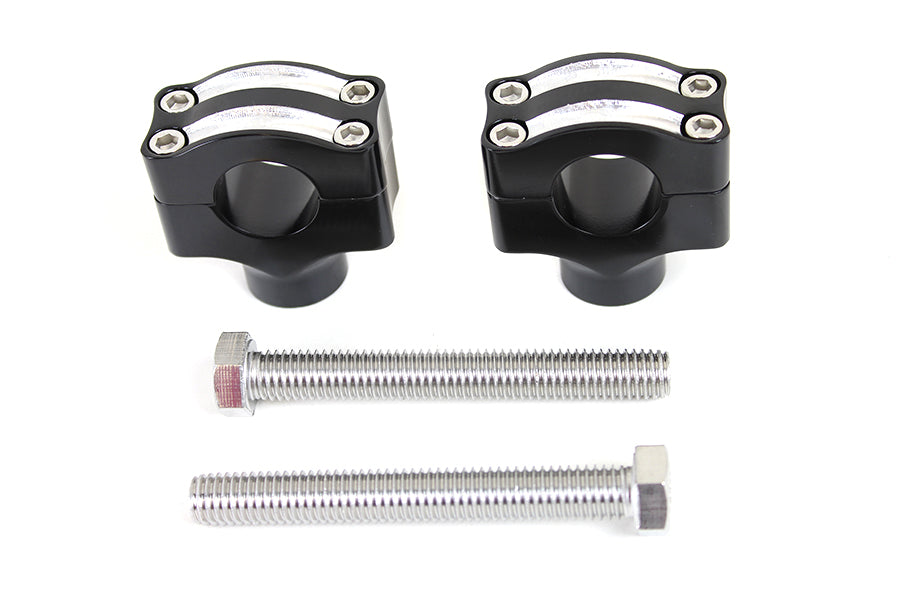HARLEY 1 inch Handlebar Riser Set Black Fits 0-  Custom, applications