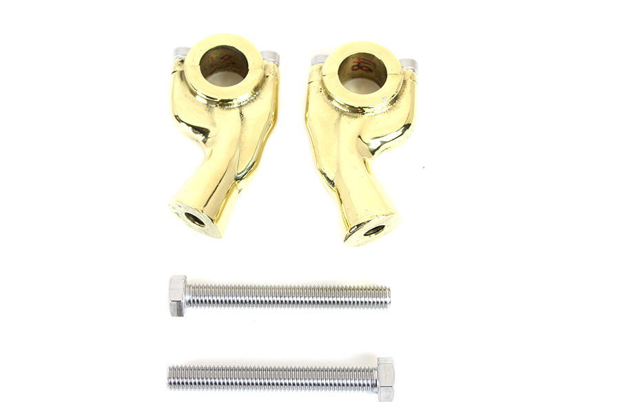 HARLEY 1 inch Smooth Pullback Riser Set Brass Sand fits 0-  Custom,