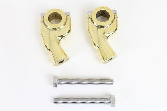 HARLEY 1 inch Retro Pullback Riser Set Brass fits 0-  Custom,