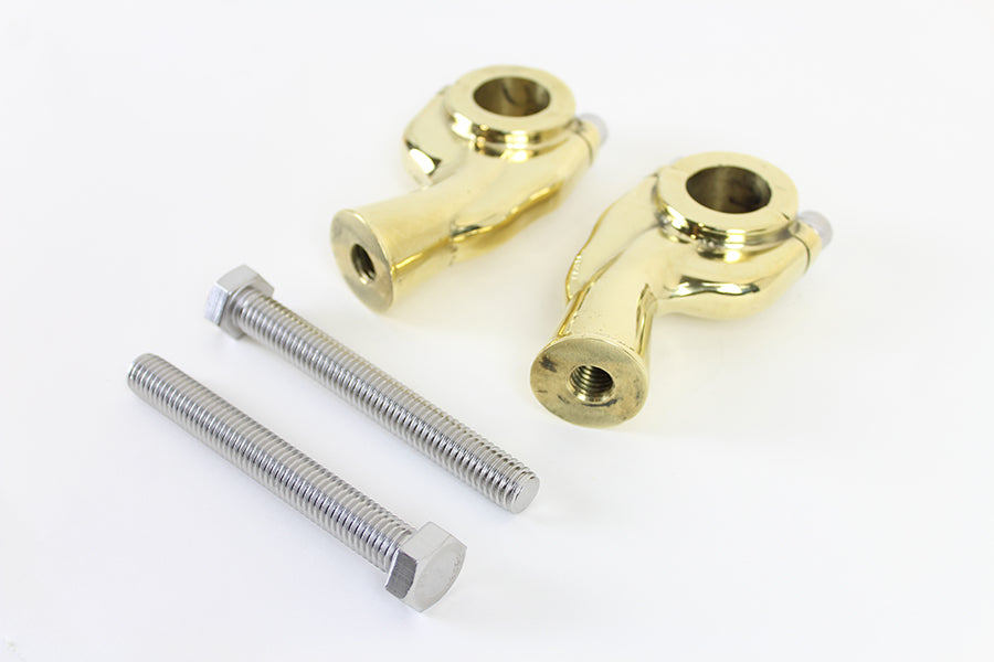 HARLEY 1 inch Retro Pullback Riser Set Brass fits 0-  Custom,