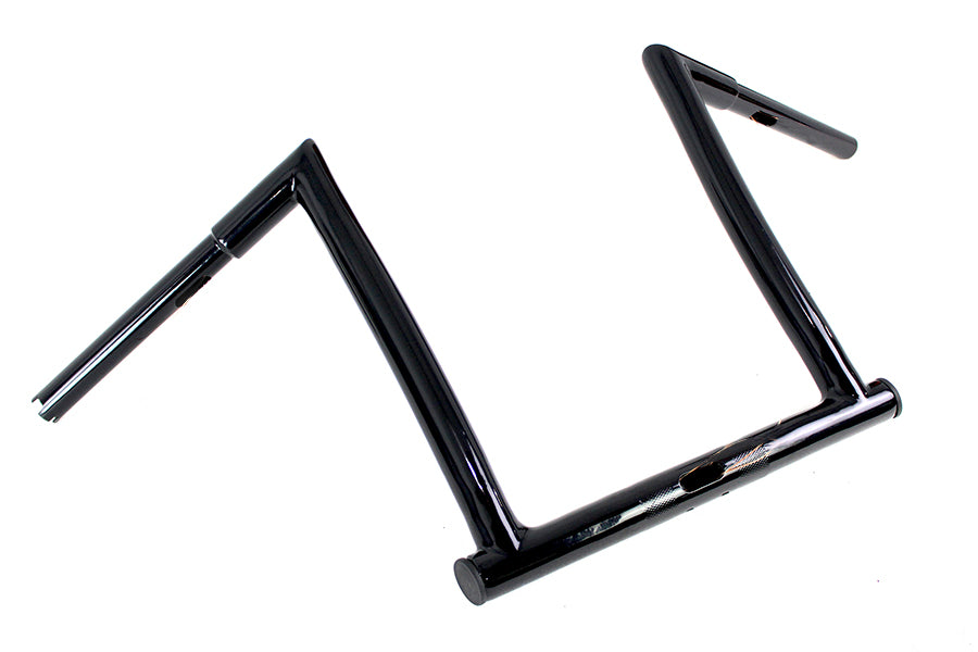 HARLEY 14 inch Black ChiZeled Z-Bar Handlebar with Indents fits 2015-UP FLTR,