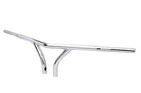 HARLEY 10 inch Chrome Curved Riser Handlebar with Indents fits 1986-2013 FLH,