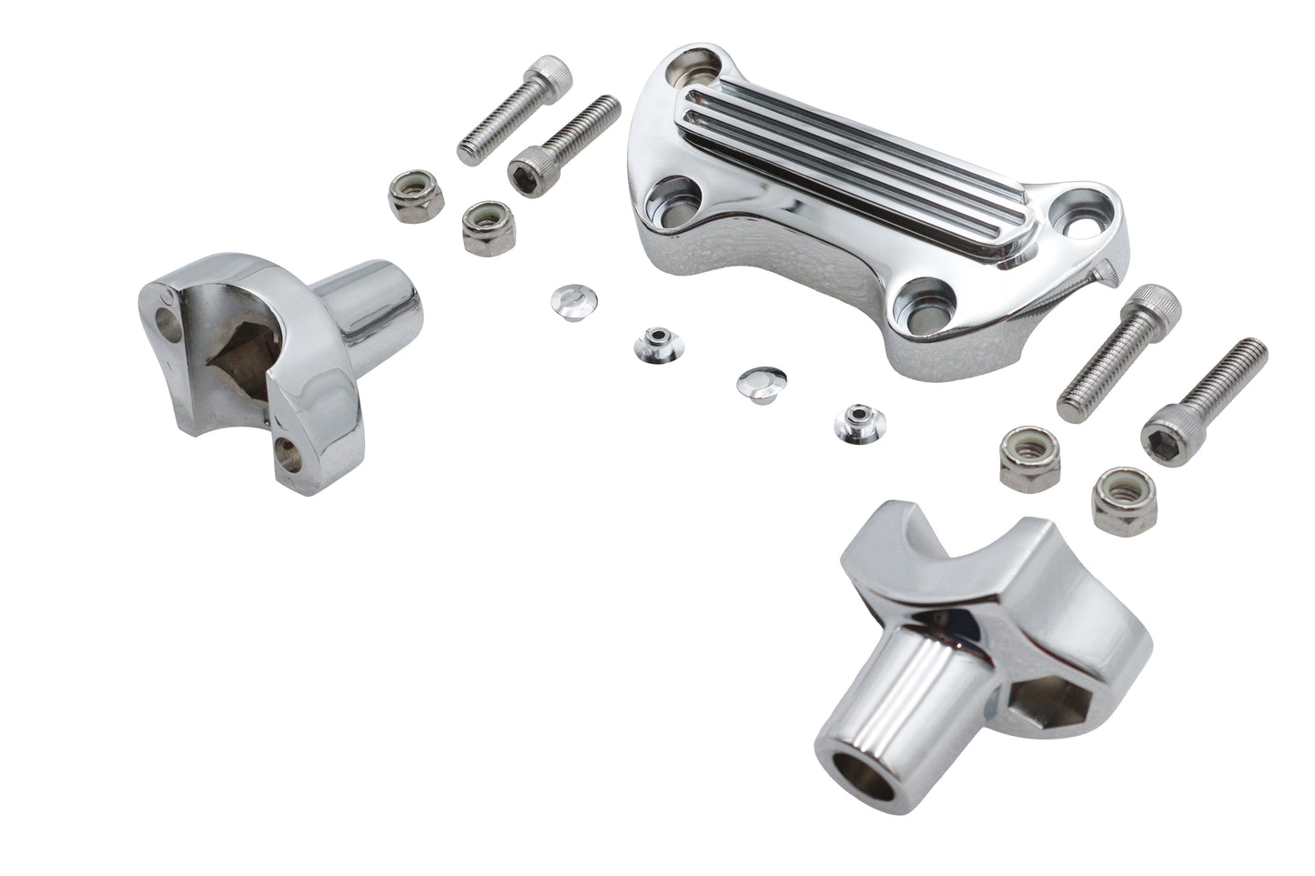 HARLEY 1-1/2 inch Post Riser Kit Chrome Fits 1977-1984 FX,   1984-1994 FXR,   1977-UP XL,