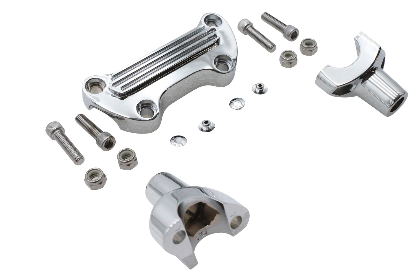 HARLEY 1-1/2 inch Post Riser Kit Chrome Fits 1977-1984 FX,   1984-1994 FXR,   1977-UP XL,