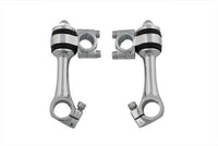 HARLEY Replica 4-1/4 inch Flanders Chrome Riser Set fits 0-  Custom, application for 1 handlebars"