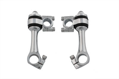 HARLEY Replica 4-1/4 inch Flanders Chrome Riser Set fits 0-  Custom, application for 1 handlebars"